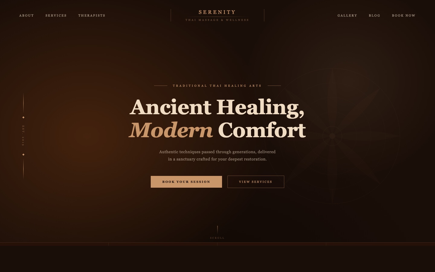 Serenity Thai Massage website